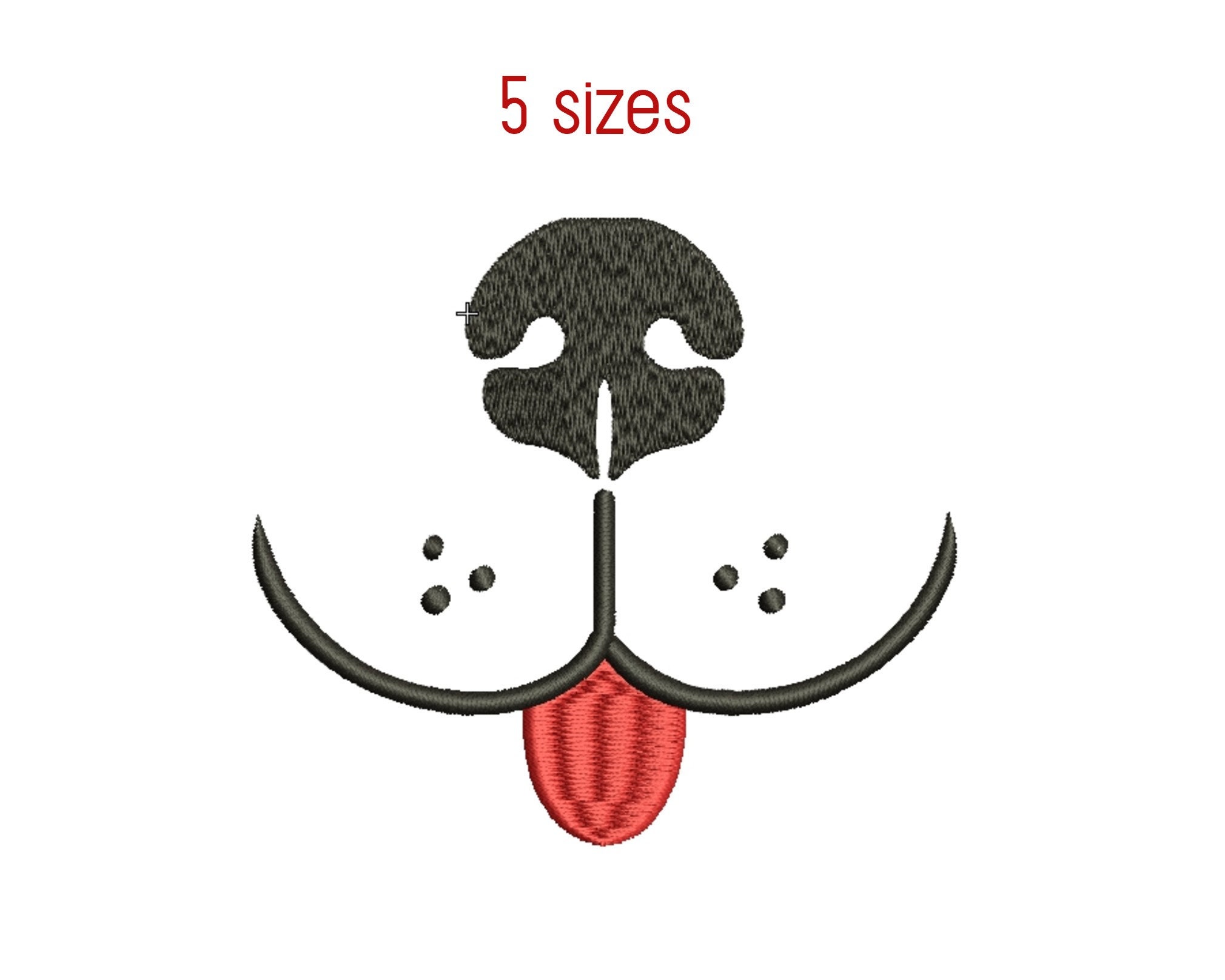 Dog Face Embroidery Design Dog Face Embroidery Mask Etsy