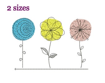 Flowers embroidery design Flower color embroidery designs spring