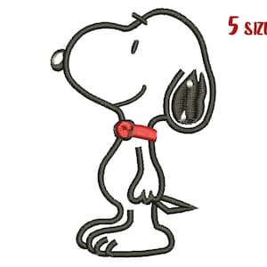 happy dog embroidery design