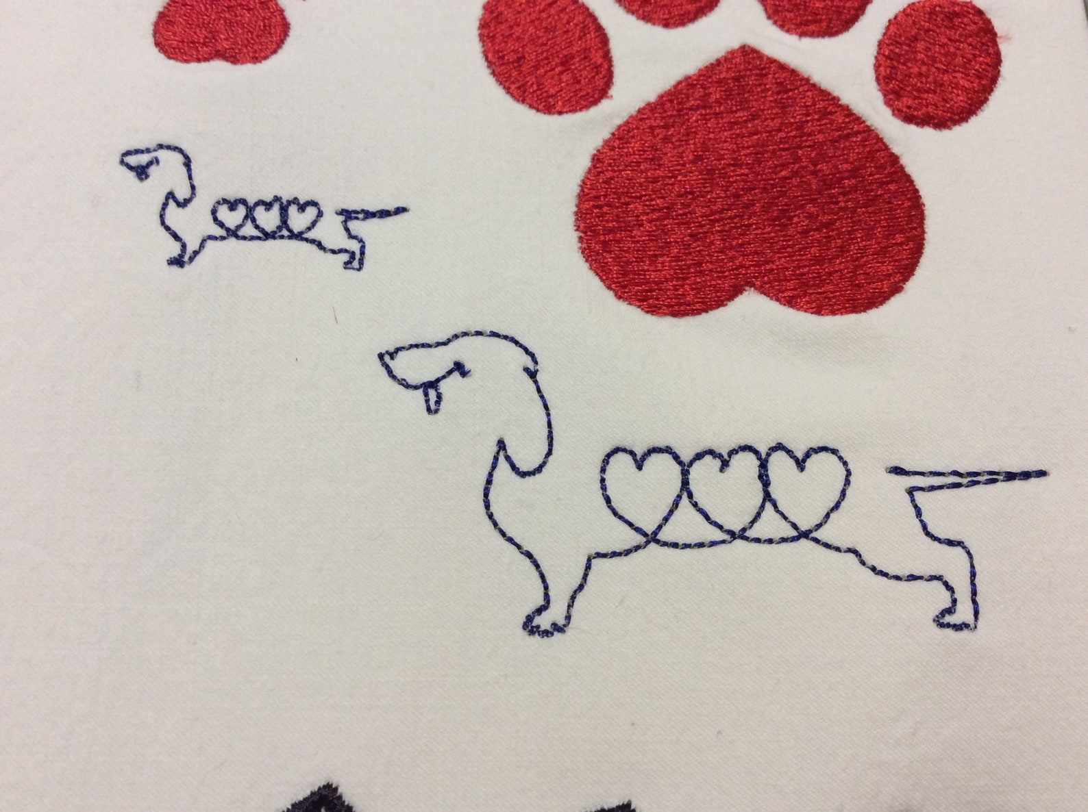 Dog Embroidery Design Dog Dachshund Embroidery Designs Pets Etsy