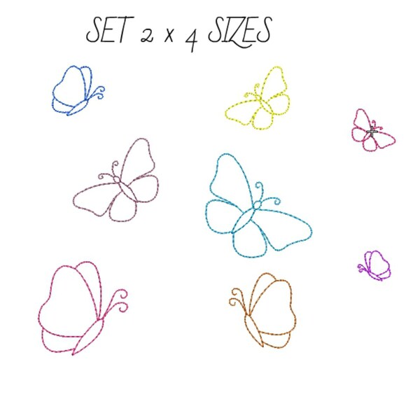 Set mini Butterflies embroidery designs mini Butterfly machine embroidery design front Butterfly Pattern Instant download