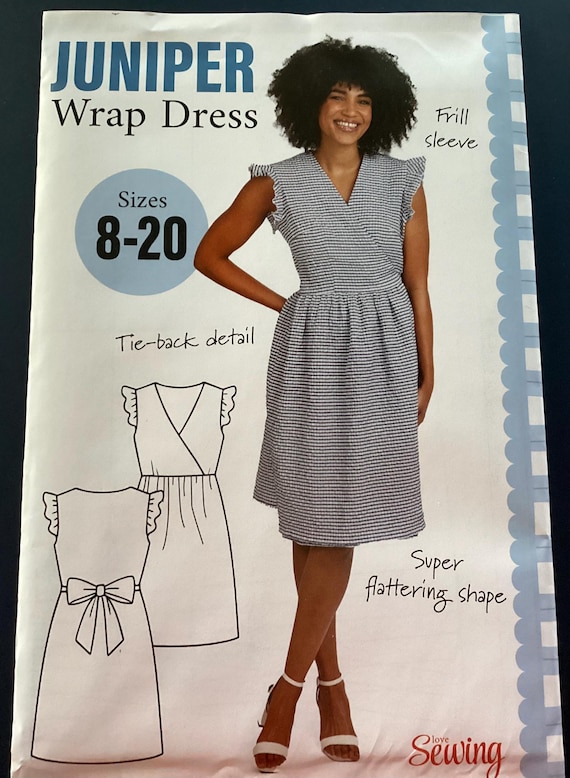 Love Sewing, Juniper Wrap Dress , Size 8-20 - Etsy