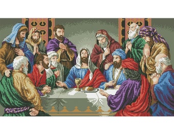 Last Supper Cross Stitch Pattern | Religious Cross Stitch Pattern | PDF Instant Download