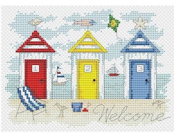 Beach House Cross Stitch Pattern PDF | Sea Cross Stitch Pattern | PDF Instant Download