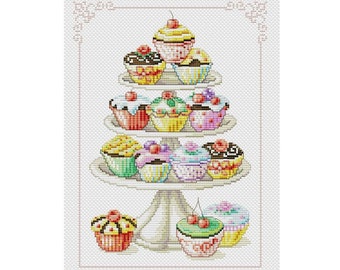 Cupcake Cross Stitch Etsy