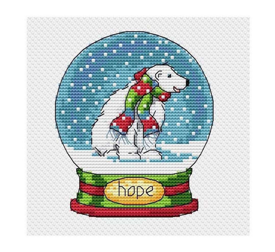Snow Globe Cross Stitch Pattern | Christmas Cross Stitch | Instant ...