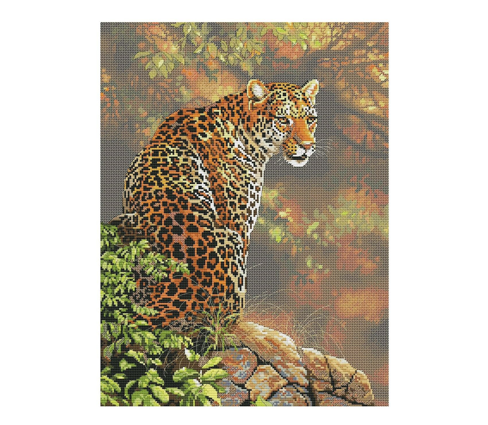 Leopard Cross Stitch Pattern Wild Animals Cross Stitch Etsy