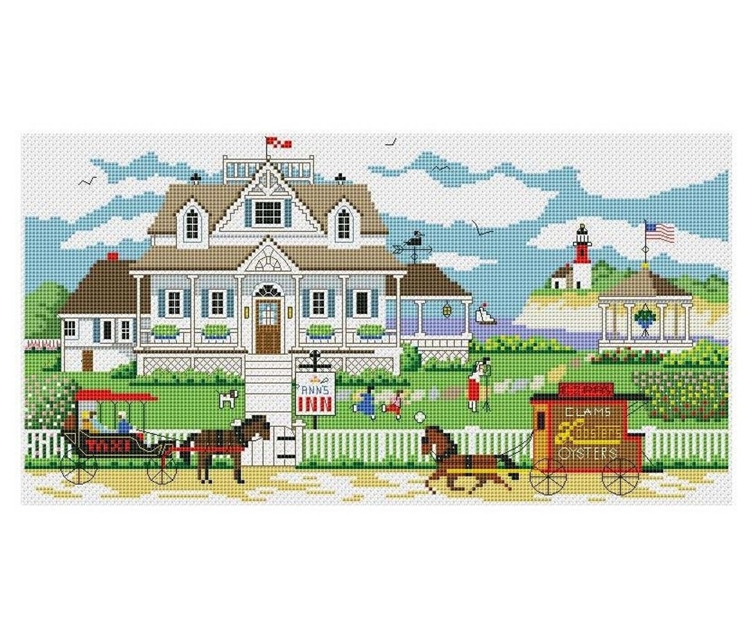 Victorian Cross Stitch Pattern PDF Retro Cross Stitch Etsy