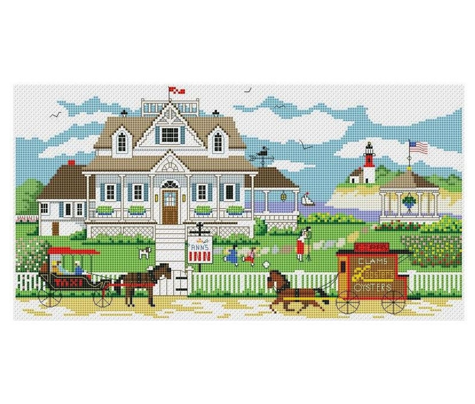 Victorian Cross Stitch Pattern PDF Retro Cross Stitch Etsy