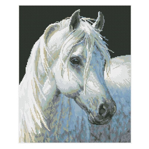 Horses Cross Stitch Pattern White Horse Cross Stitch Etsy