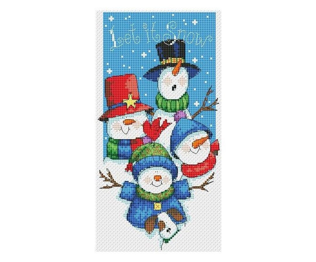 Christmas Cross Stitch Pattern PDF | Snowman Cross Stitch | Instant ...