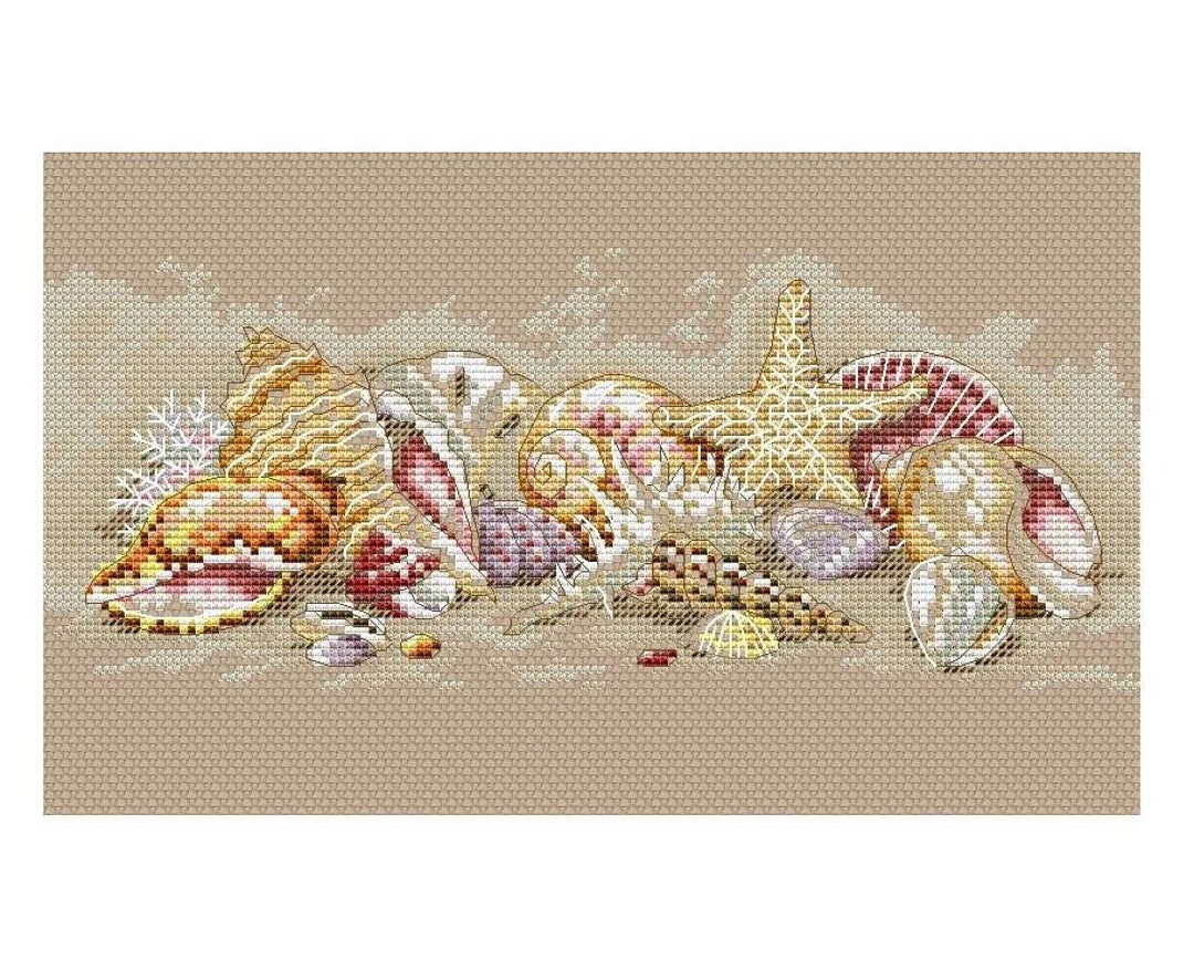 Sea Shells Cross Stitch Pattern | Instant Download PDF - Etsy