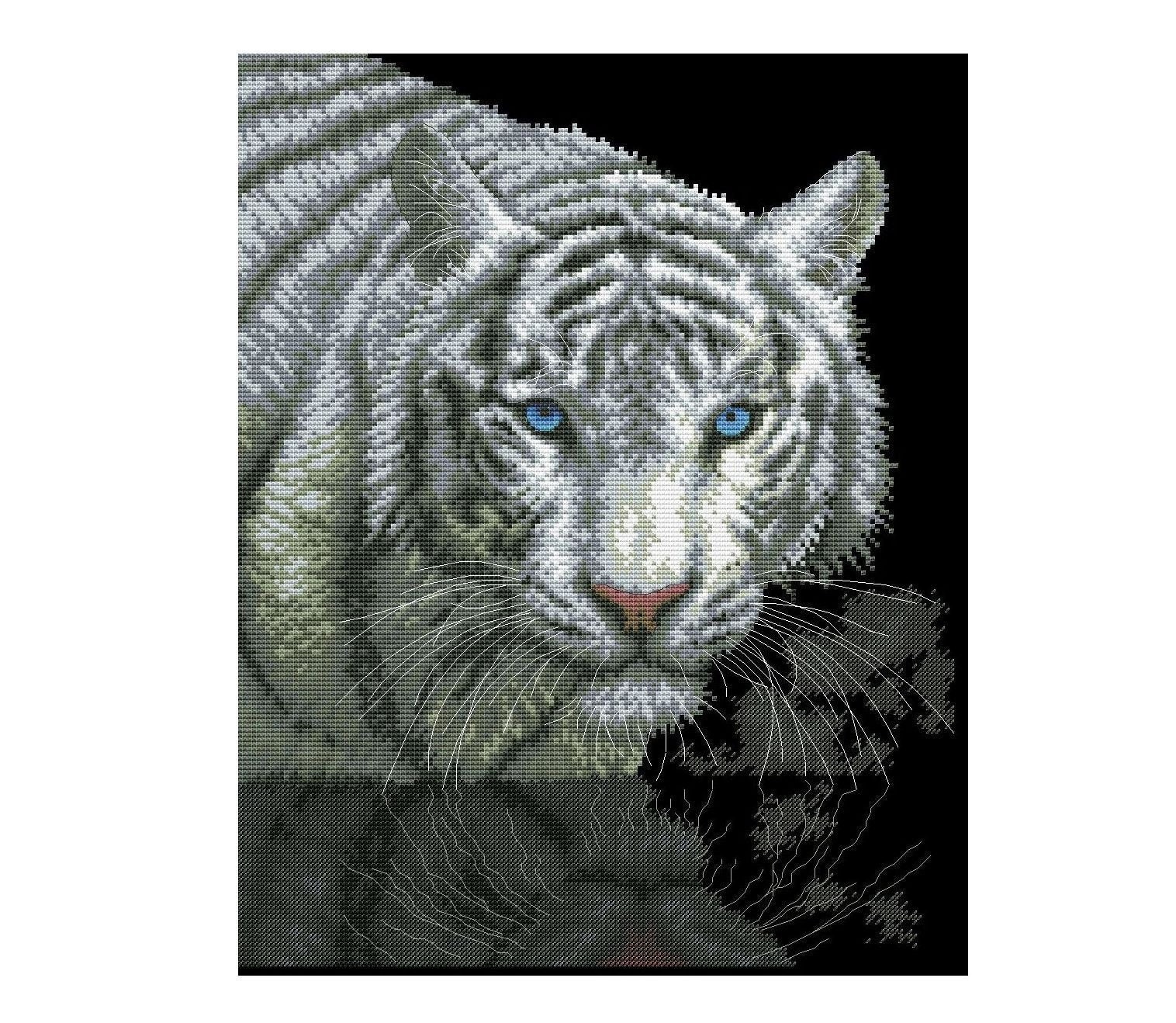 White Tiger Cross Stitch Pattern PDF Wild Animals Cross - Etsy White Tiger Cross Stitch Pattern PDF Wild Animals Cross - Etsy