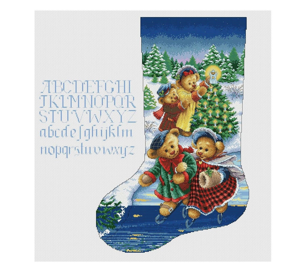 Christmas Stocking Cross Stitch Pattern | Victorian Stocking Cross ...