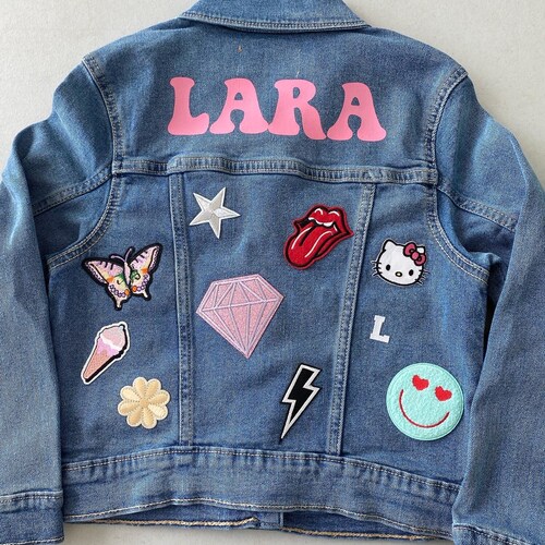 Custom Jean Jacket With Patches and Name Etsy