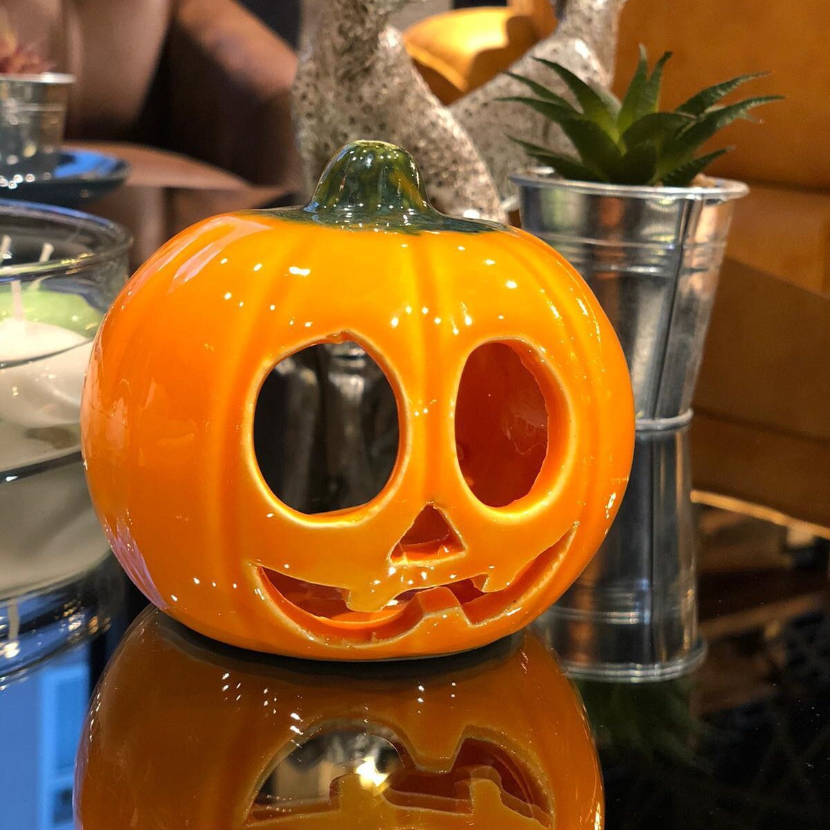 Pumpkin Tea Light Holder Handmade Ceramic Pumpkin Candle Etsy