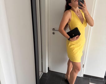 Solea Dress – Linen Summer Dress backfree | Handmade Fit Dress | Feminine yellow dress | Heartfelt Studio