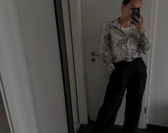 Brooke Trousers | Made to Measure Linen Trousers | Women's Custom Business Pants | Elegant High-Waist Trousers for Office | Handmade in GER