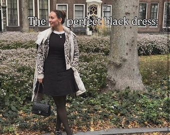 Lou's Black Midi Dress | Handmade Custome Sustainable Fashion | Made to Measure | Natural Fabrics | Slow Fashion | Timeless style