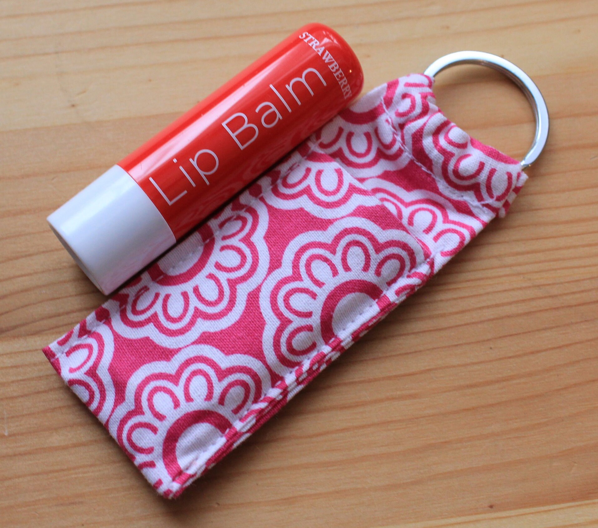 Lip Balm Keyring/chapstick Holder/fabric Case With Lip Balm Etsy UK