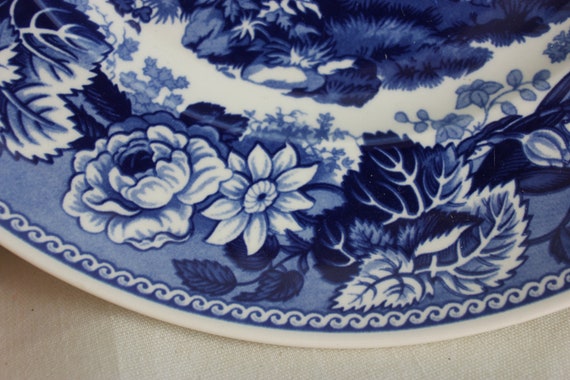 Pair of Vintage Wedgwood Queens Ware 1994 Blue & White Collection