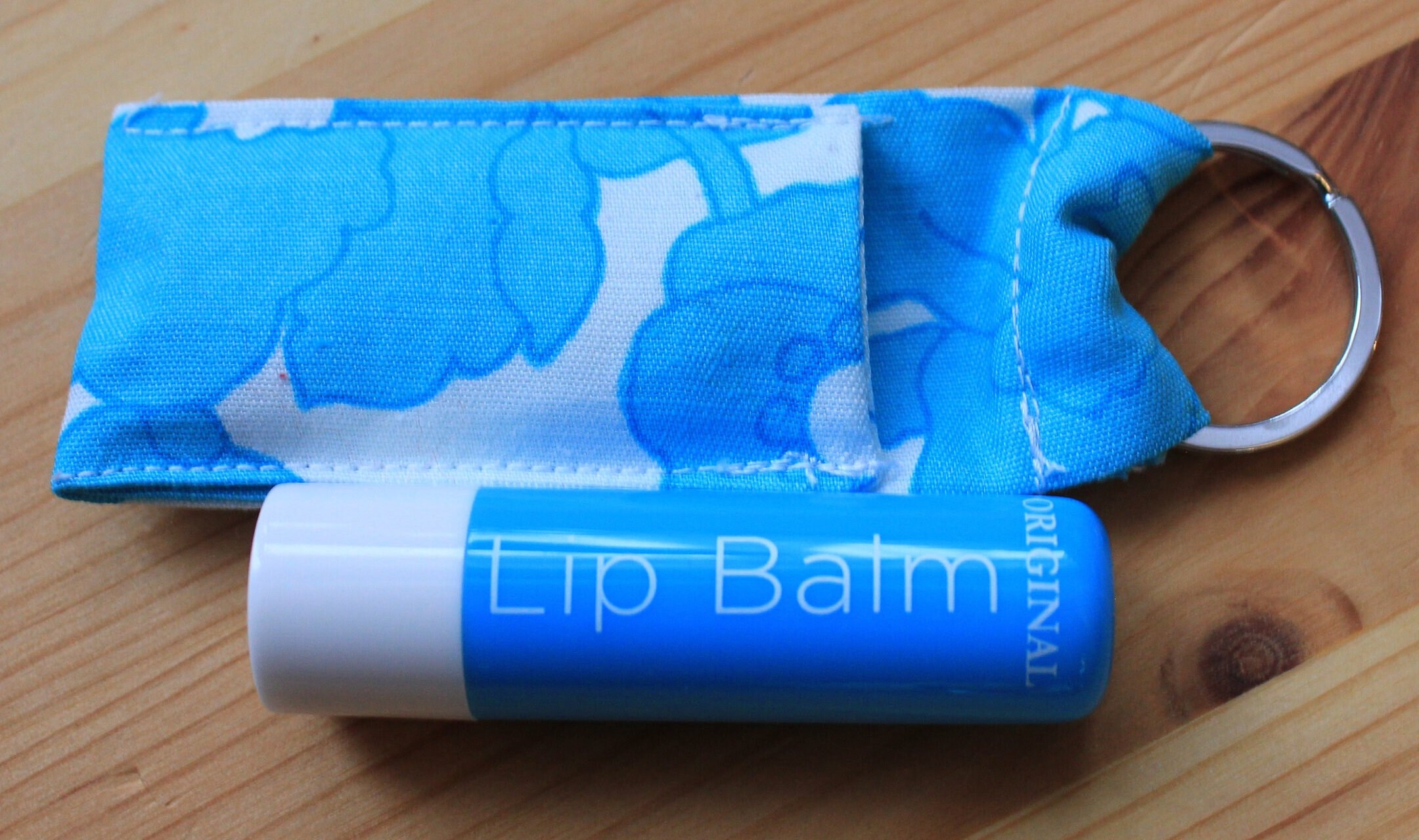 Lip Balm Keyring/chapstick Holder/fabric Case With Lip Balm Etsy UK