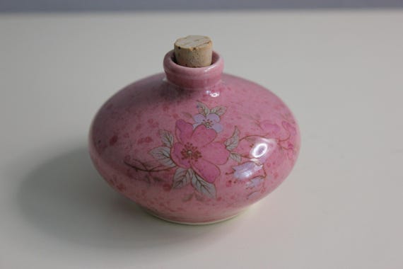 Handmade Pink Perfume Pot: French China Dressing … - image 1