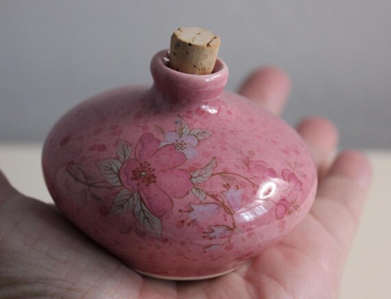 Handmade Pink Perfume Pot: French China Dressing … - image 4