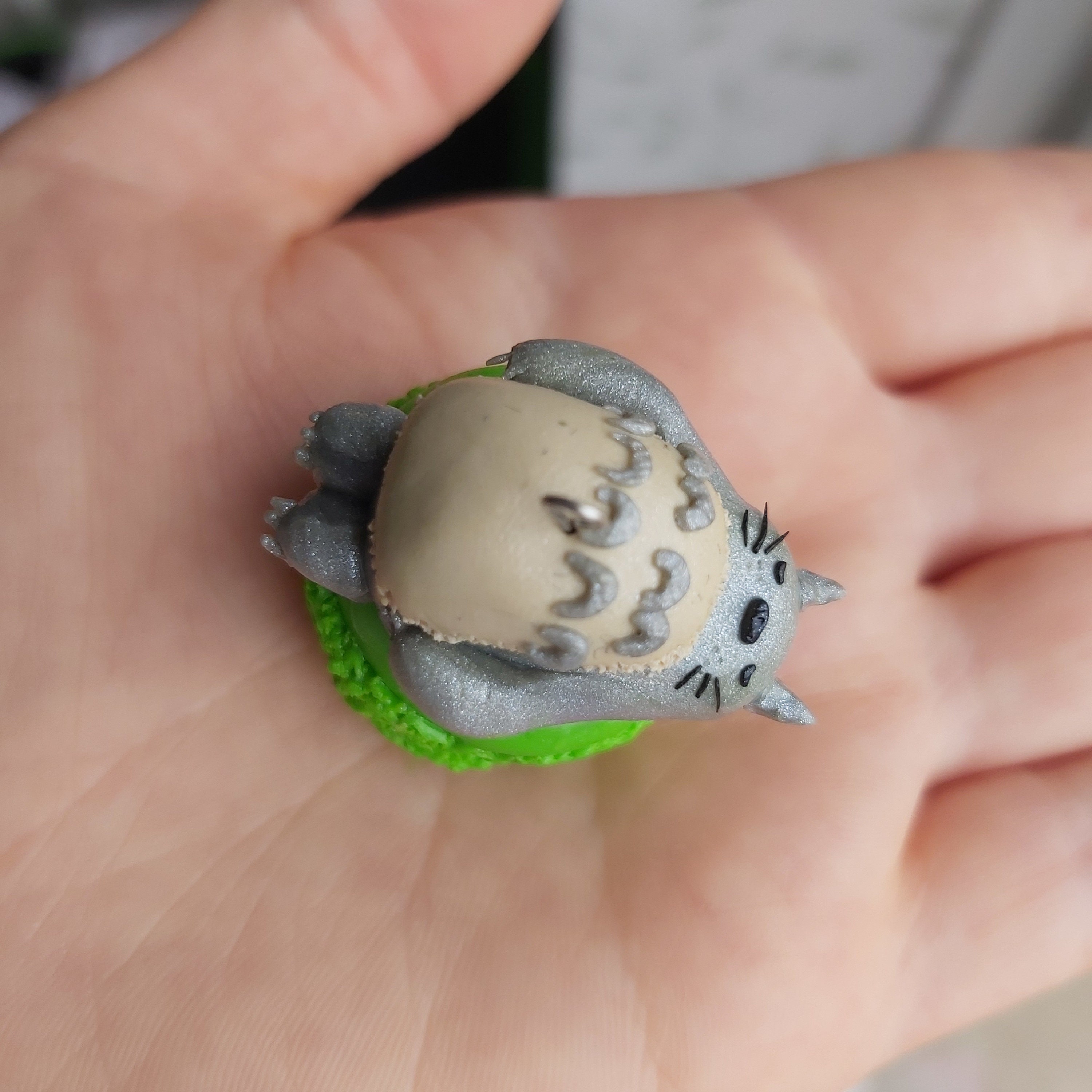 Totoro polymer clay kawaii charm figurine collectable Etsy Italia