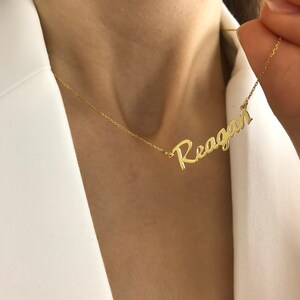 Name Necklace | Dainty Name Necklace | Script Name Necklace | Gold Name Pendant | Bridal Shower | Graduation Gift | Bridesmaid Gift |