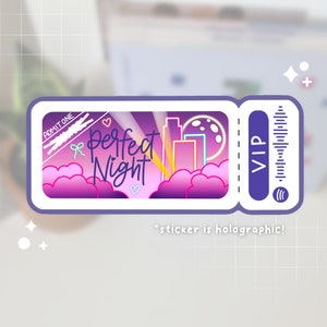 Le sserafim "Perfect Night" Inspired Sticker | Bullet Journal, Bujo, Stationary, Laptop, Water Bottle, Lightstick, Korean