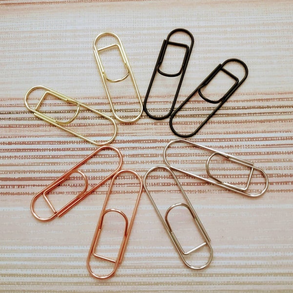 Set of 2 Paper Clip Pen Holder Decor Accessories Business Gifts Promotion Gifts Cute Stationery Rose Gold Tone Gold Tone Black Silver Tone