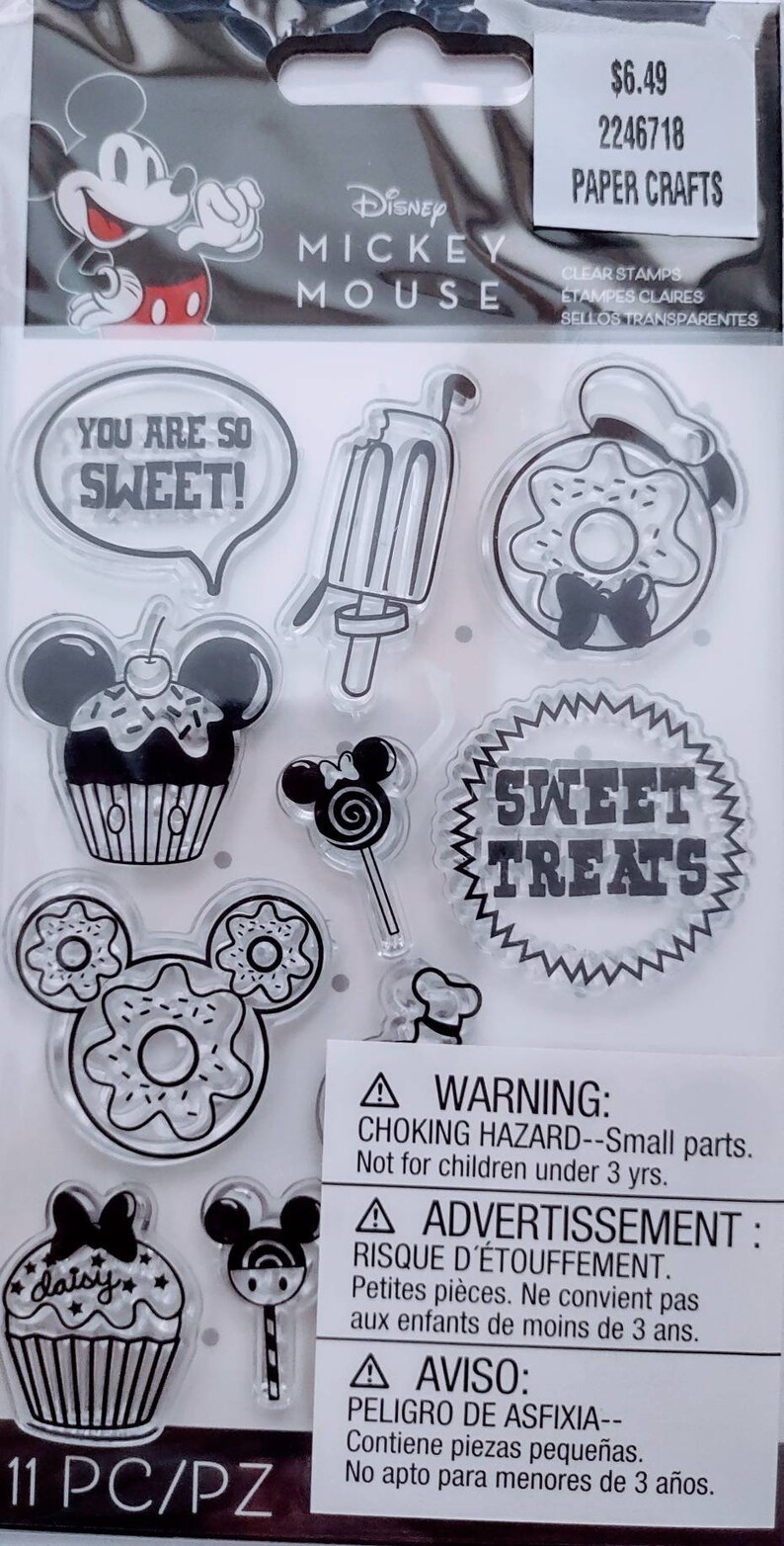 Disney Clear Stamp Set of 11 Mickey Mouse Clear Stamps NEW Etsy