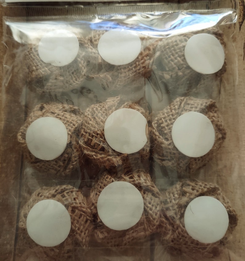 Darice Set of 9 Rolled Burlap Rosettes With Adhesive Backing Etsy