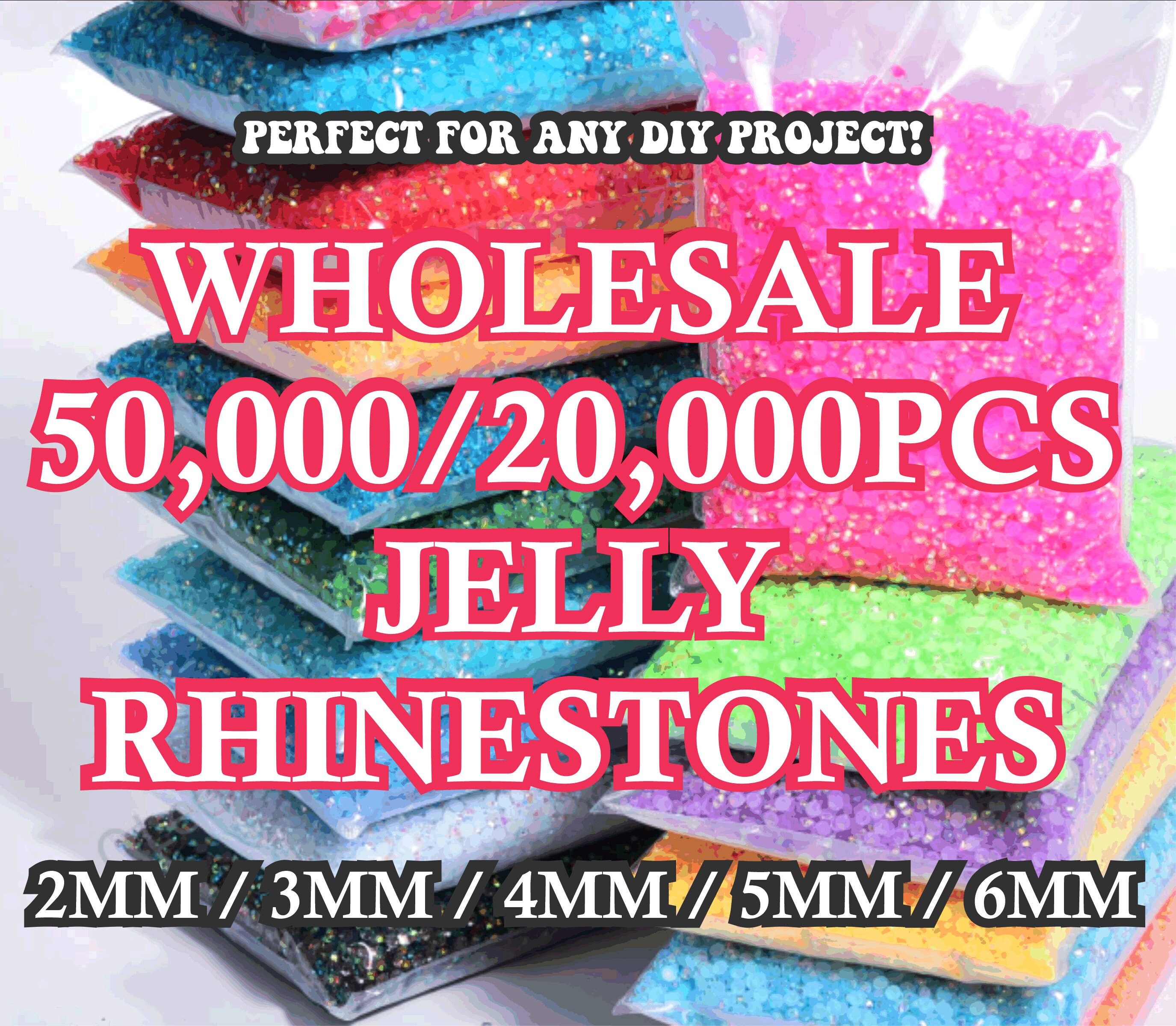 2500pcs 5mm Resin Rhinestones Bulk, White Flatback Round Jelly Rhinestones  Bedazzling Non Hotfix Crystal Gems Large Quantity Wholesale for DIY Crafts