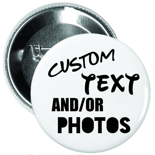BUTTON PINS / Custom Button Pins Etsy