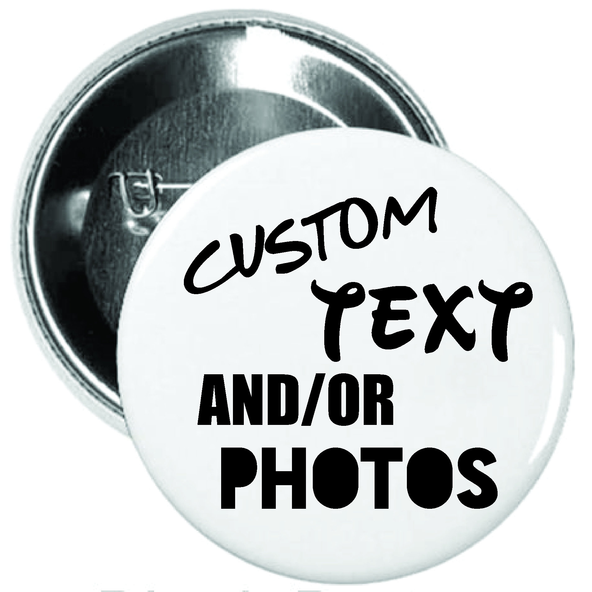 BUTTON PINS / Custom Button Pins Etsy