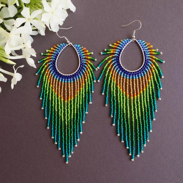 Peacock Feather Bead Etsy