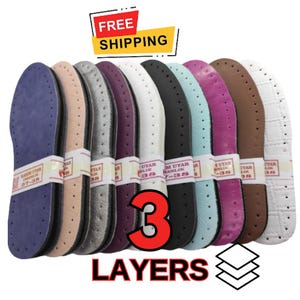 INSOLES FOR CROCHET 10 or 5 pairs , 3-layer felted inside  sole for crochet. with holes.from the most known insole manufacturer rasim uyar