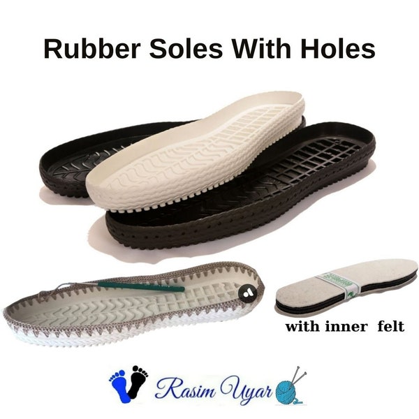 Rubber Soles With Holes FOR KNIT SHOES and slippers