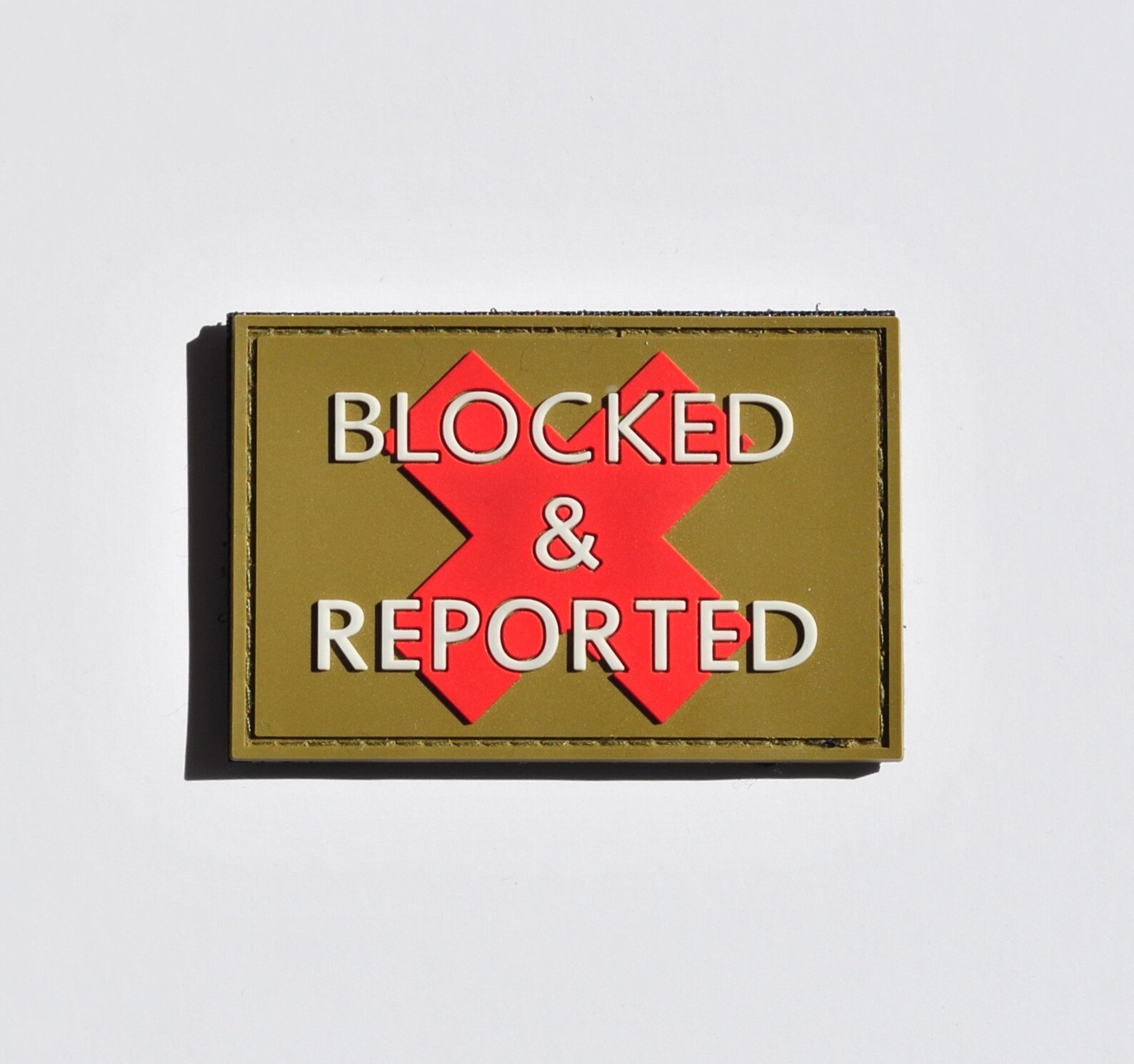 Blocked and Reported PVC Morale Patch with Velcro Hook and Etsy