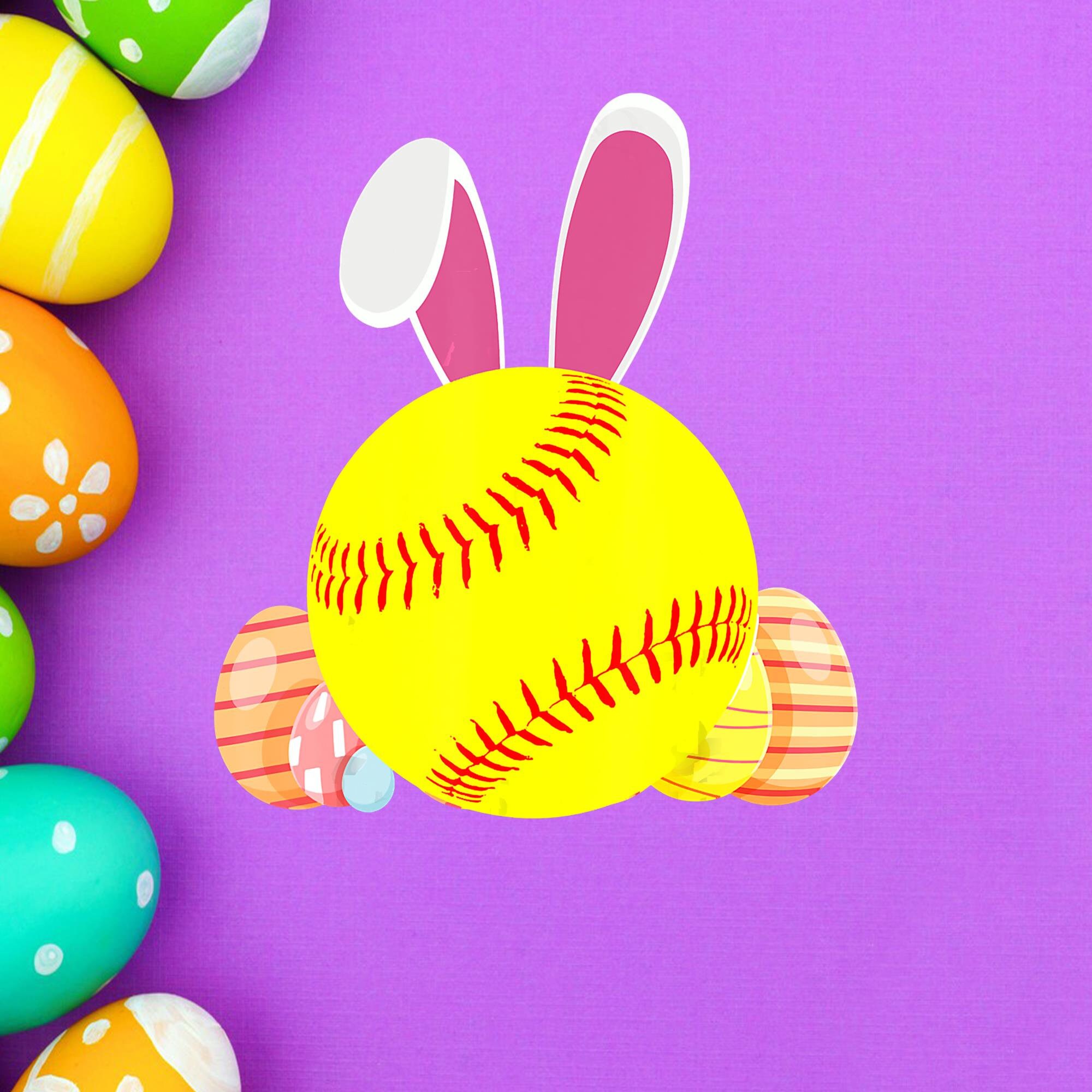 Cute Softball Egg Easter Bunny For Adults Kids Etsy
