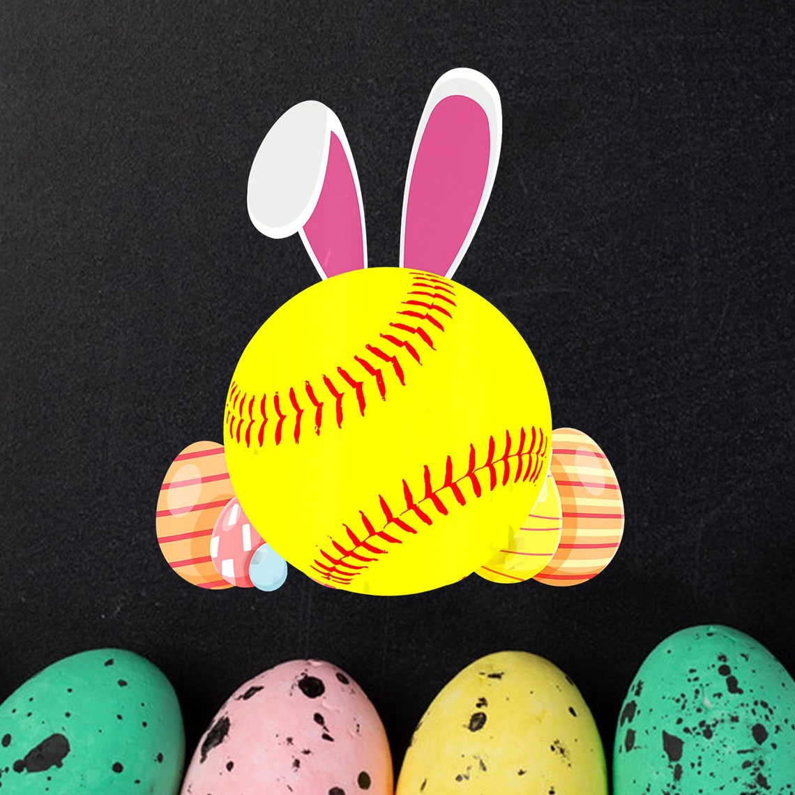 Cute Softball Egg Easter Bunny For Adults Kids Etsy