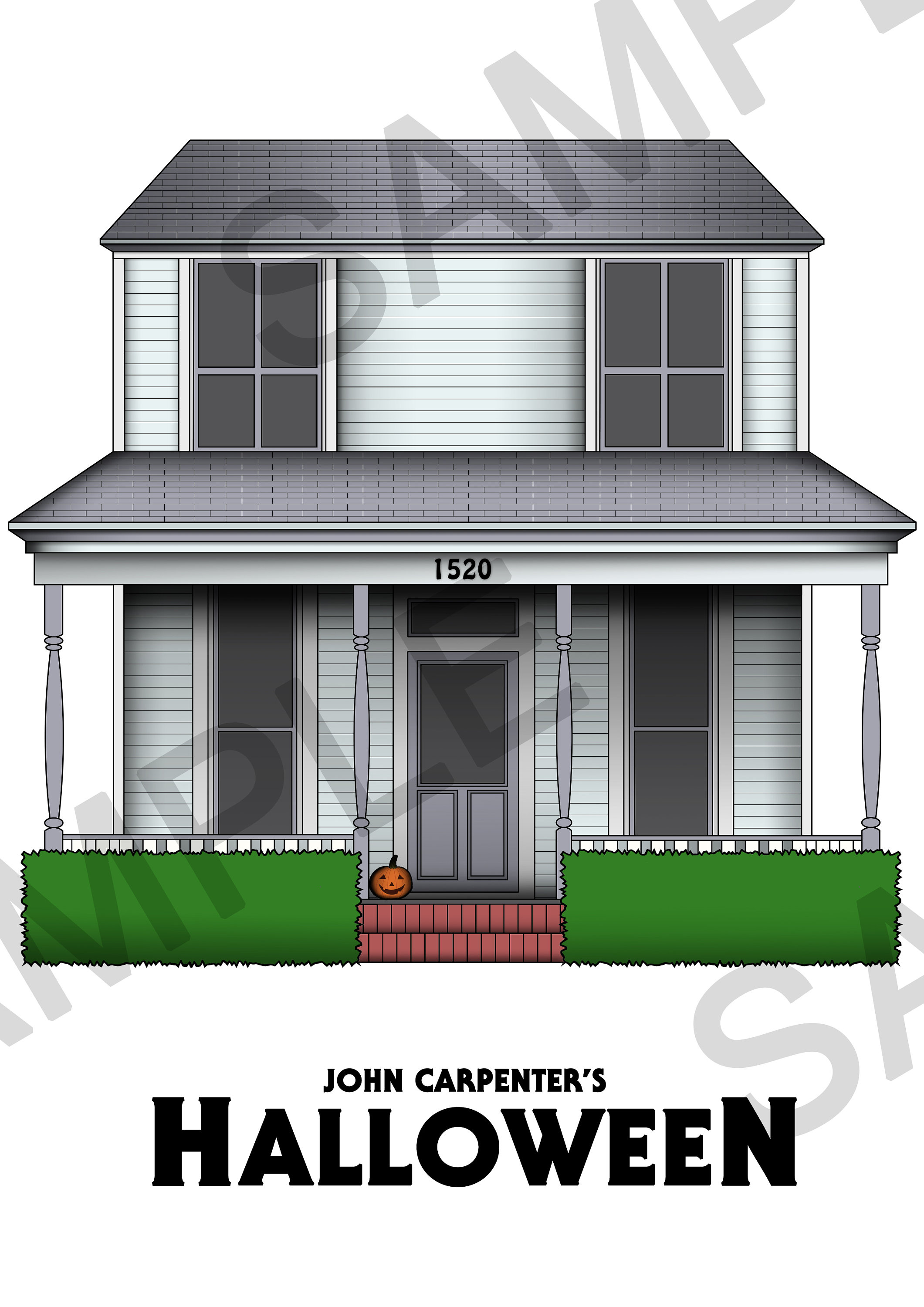 Michael Myers House A 4 A5 Art Print, Halloween, Michael Myers, John