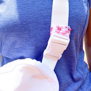 Pink Belt Bag Charms, Barbie Charms, Belt Bag Accessories, Fanny Pack, Belt Bag Strap, Preppy Jewelry, Stackable Charms, Barbie Movie