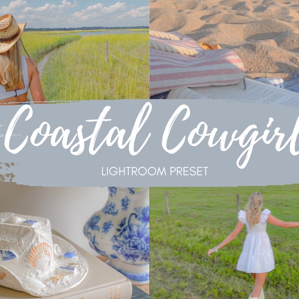 Coastal Cowgirl Lightroom Preset, Coastal Granddaughter, Instagram Preset, Coastal Cowgirl Aesthetic, VSCO Preset, Blogger Preset