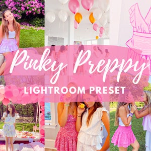 Pinky Preppy Lightroom Preset, filtros de instagram, preajuste de influencer, preajuste de blogger, filtro preppy, preajuste de pinterest, filtro rosa
