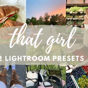 That Girl Aesthetic Lightroom Preset Pack - 2 Lightroom Presets, mobile presets, instagram filters, lifestyle presets, preset pack,