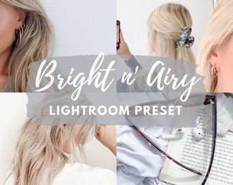 Bright n' Airy Lightroom Preset, mobile preset, bright filter, instagram filter, influencer preset, blogger preset, light preset