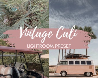 Vintage California Retro Lightroom Preset, influencer preset, instagram preset, mobile preset, Film Presets, Analog Presets